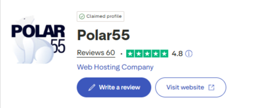 Screenshot from Polar55's profile on Trustpilot