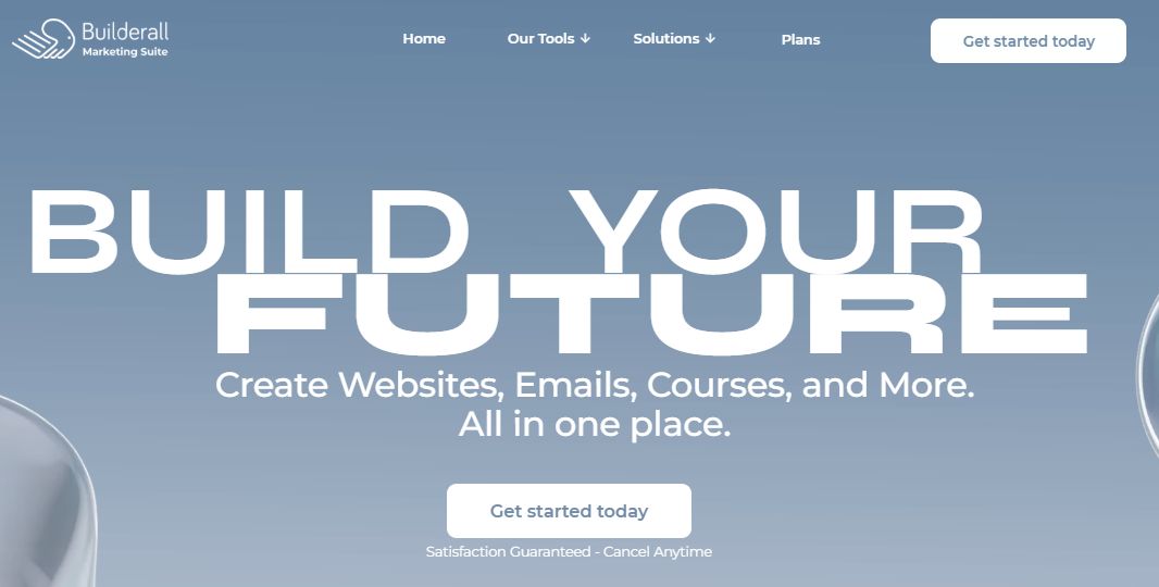 Screenshot from Builderall homepage