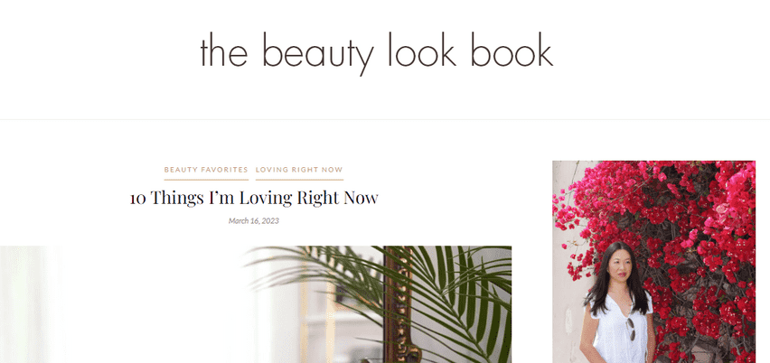 Στιγμιοτυπο οθόνης απο το blog, The Beauty Look Book