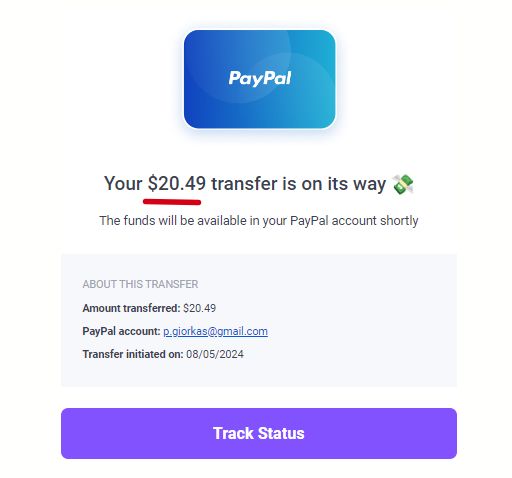 Pawns app payment proof PayPal