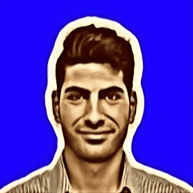 Pavlos Giorkas profile picture in blue background