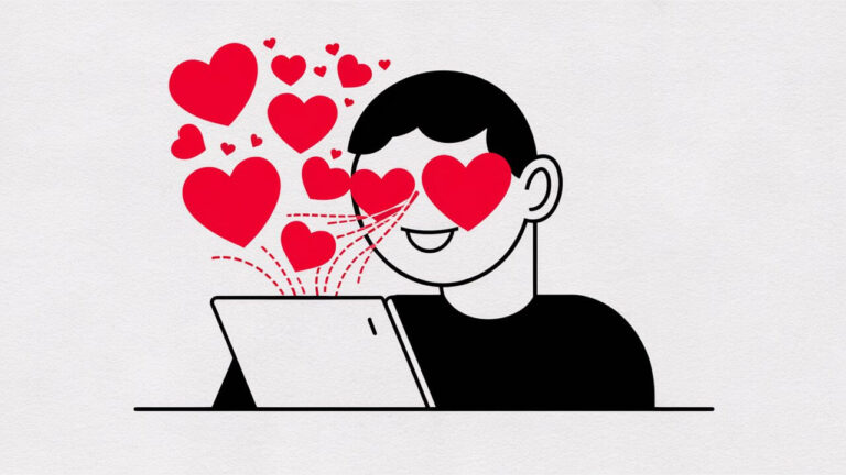 An internet user is in love with what he reads