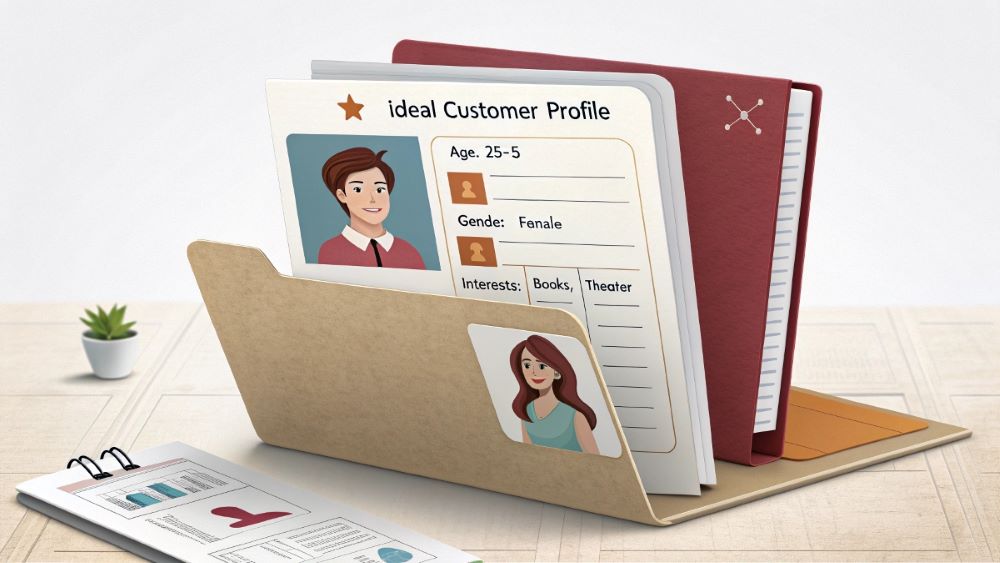 A dossier with the ideal customer profile