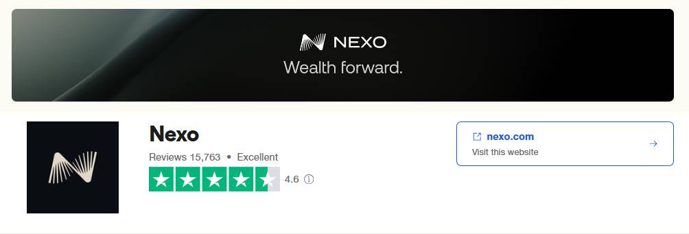 Nexo on Trustpilot